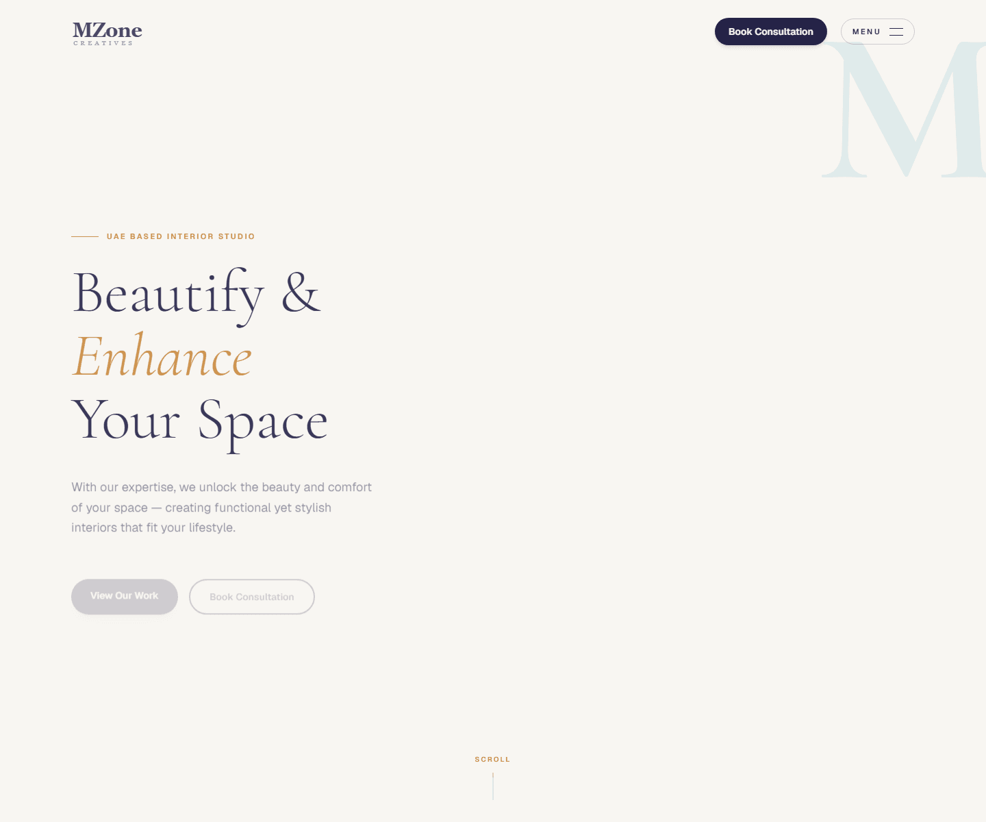 MZone Creatives website preview